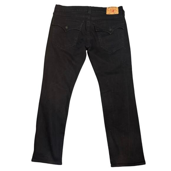 True Religion Ricky Flap Black Jeans Men’s Size 40 Relaxed Straight - Picture 2 of 8
